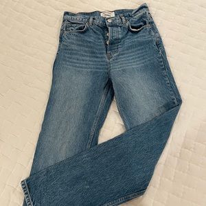 Cynthia High Rise Straight Long Jeans